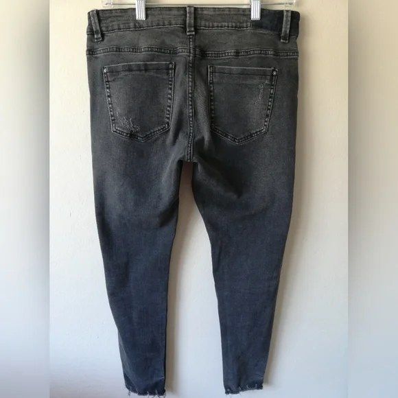 Zara Size 8 Skinny Leg Cut Gray Jeggings - Picture 2 of 12